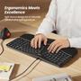 Imagem de Teclado Nulea RT05C com fio ergonômico dividido com apoio de pulso