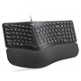 Imagem de Teclado Nulea RT05C com fio ergonômico dividido com apoio de pulso