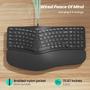 Imagem de Teclado Nulea RT05C com fio ergonômico dividido com apoio de pulso