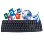 Imagem de Teclado Para Computador Usb Com Fio Português Brasil Cor Preto