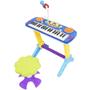 Imagem de Teclado Piano Infantil Musical Rock Star 37 Teclas com Microfone e Banqueta Importway Bw151