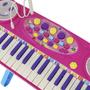 Imagem de Teclado Piano Infantil Musical Rock Star 37 Teclas com Microfone e Banqueta Importway Bw151