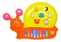 Imagem de Teclado / Piano Musical Infantil Caracol Colors Com Luz A Pilha Na Caixa