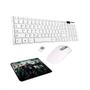 Imagem de Teclado Portátil Mouse Sem Fio + Readset White Hunter Gamer