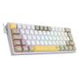 Imagem de Teclado Redragon Fizz Gamer Mecânico RGB Switch Brown - Amarelo Branco e Cinza