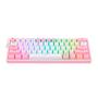 Imagem de Teclado Redragon K616-RGB WP Fizz Pro - Branco e Rosa (com Cabo e Sem Fio)