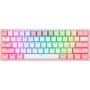 Imagem de Teclado Redragon K617 Rgb Fizz Branco Pink Vermelho