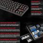 Imagem de Teclado Redragon Kumara K552-2 ABNT2 Gamer Mecânico Switch Blue Full Anti-Ghosting Formato TKL Preto LED Vermelho