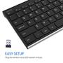 Imagem de Teclado sem fio Arteck Stainless Steel Ultra Slim em tamanho real