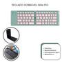 Imagem de Teclado Sem Fio Bluetooth Portátil Dobrável Leve Ultrafino Para Tablet Celular PC