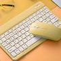 Imagem de Teclado Sem Fio Bluetooth Recarregável Com Mouse - AMARELO