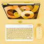 Imagem de Teclado Sem Fio Bluetooth Recarregável Com Mouse - AMARELO