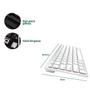 Imagem de Teclado Sem Fio Branco com Dongle USB - Compatível com Android, PC e TV