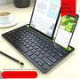 Imagem de Teclado Sem Fio Com Apoio Para Tablet Celular Notebook Touch Tecla Confortavel