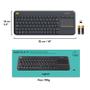 Imagem de Teclado sem fio Logitech K400 Plus TV com Touchpad Integrado, Conexão USB Unifying e Layout ABNT2 - 920-007125