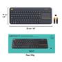 Imagem de Teclado sem fio Logitech K400 Plus TV com Touchpad Integrado, Conexãoing e Layout ABNT2 - 920-007125