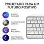 Imagem de Teclado Sem Fio Logitech MX Keys S, Iluminação Inteligente, Bluetooth ou USB Tipo-C e Logi Bolt, Bateria Recarregável, Cinza - 920-011564