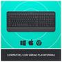 Imagem de Teclado Sem Fio Logitech Signature K650, Bluetooth, USB, Com Apoio para as Mãos, US, Branco - 920-010965