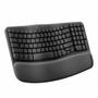 Imagem de Teclado Sem Fio Logitech Wave Keys Bluetooth USB Ergonômico Preto US - 920-012281