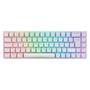 Imagem de Teclado Sem Fio Mecânico Gamer Akko 3068B Plus, RGB, Switch Orange, Bluetooth, Layout 65%, Anti-Ghosting, ABNT2, Branco