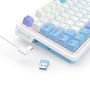 Imagem de Teclado Sem Fio Mecânico Gamer Redragon Gloria Pro, Switch Marrom, USB e Bluetooth, ABNT2, Branco - K664WBP-RGB-PRO (PT-BUMBLEBEE)