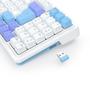Imagem de Teclado Sem Fio Mecânico Gamer Redragon Gloria Pro, Switch Marrom, USB e Bluetooth, ABNT2, Branco - K664WBP-RGB-PRO (PT-BUMBLEBEE)