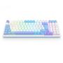 Imagem de Teclado Sem Fio Mecânico Gamer Redragon Gloria Pro, Switch Marrom, USB e Bluetooth, ABNT2, Branco - K664WBP-RGB-PRO (PT-BUMBLEBEE)
