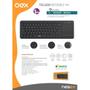 Imagem de Teclado Sem Fio Slim, Bluetooth e Wireless, Oex TC-509 Reference, Com Touch Pad, Multimídia, ABNT2, Preto