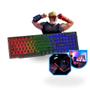 Imagem de Teclado Semi-Mecânico Gamer Evolut Hawke Membrana, RGB, Led Rainbow, ABNT2, Preto