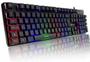 Imagem de Teclado Semi Mecanico Gamer Led Rgb Jogos Usb T06