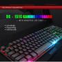 Imagem de Teclado Semi Mecânico Gamer Multimídia Com Iluminação RGB ABNT2 USB Com Fio - BK-151C