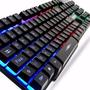 Imagem de Teclado Semi Mecânico Gamer Profissional Usb Abnt2 Iluminado Led Rgb Metal Exbom BK-152C Preto