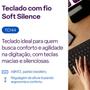 Imagem de Teclado Silence Soft Plug Play Fio Slim Chocolate USB TC144