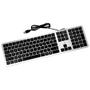 Imagem de Teclado Slim Rise Mode, USB, Preto e Prata - RM-TS-BS