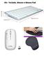 Imagem de Teclado Ultra fino Slim Bluetooth  Mouse Sem fio Bluetooth e Mouse Pad Ergonomico