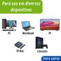Imagem de Teclado USB para PC Notebook TV com Fio Teclas Macias e Silenciosas com Pés de Apoio Design Compato Ergonômico ABNT2