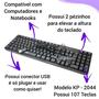 Imagem de Teclado USB perfil baixo padrão Brasileiro - CARDAD