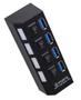 Imagem de Teclas on e off  hub 3.0 com 4 portas usb