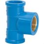 Imagem de Tee Azul Amanco Liso/Liso/Rosca 25Mm X 3/4'' 10423/11844 - Kit C/24