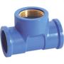 Imagem de Tee Azul Krona Liso Rosca 20Mm X 1/2'' 504 - Kit C/20