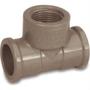 Imagem de Tee Marrom Tigre Liso Liso Rosca 25Mm X 3/4''  - Kit C/20