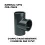 Imagem de TEE SOLDÁVEL 3/4" UPVC CINZA 25MM Kit 3