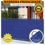 Imagem de Tela Barreira Privacidade Azul 2x1 Metros Com Acabamento Cerca de Proteção Shade 200 G/m2