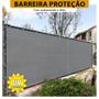 Imagem de Tela Barreira Privacidade Cinza 5x1 Metros Com Acabamento Cerca de Proteção Shade 200 G/m2