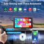 Imagem de Tela Carplay e Android Auto Portátil LANGDA - 7 Polegadas Sem Fio