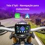 Imagem de Tela de Navegação GPS 5" para Motocicleta - À Prova D'Água com CarPlay e Android Auto