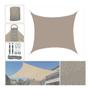 Imagem de Tela De Sombreamento Solar Shade 4x3m Areia E Kit Instalação