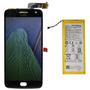 Imagem de Tela Display Lcd Touch Sem Aro Moto G5 Plus Xt1683 Preto + Bateria Hg40