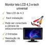 Imagem de Tela Lcd 4,3 Pol Portátil Monitor Veicular Digital 