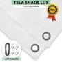 Imagem de Tela Lona Branca 4.5x2 Metros Sombreamento Impermeável Shade Lux + Kit